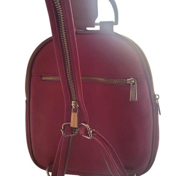 VALENTINA REMINI Elegant Tomato Red Backpack
